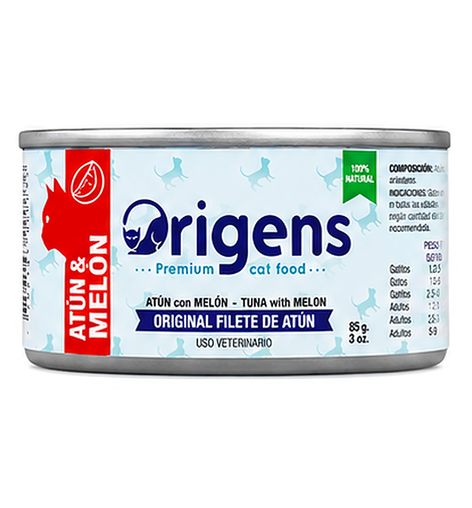Origens Filetes Atún y Melón 85g | Alimento Húmedo