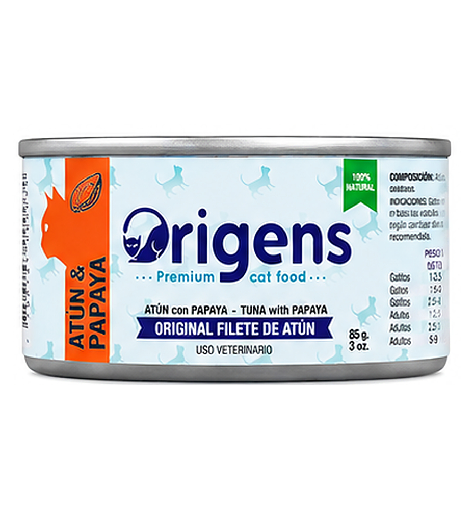 Origens Filetes Atún y Papaya 85g | Alimento Húmedo