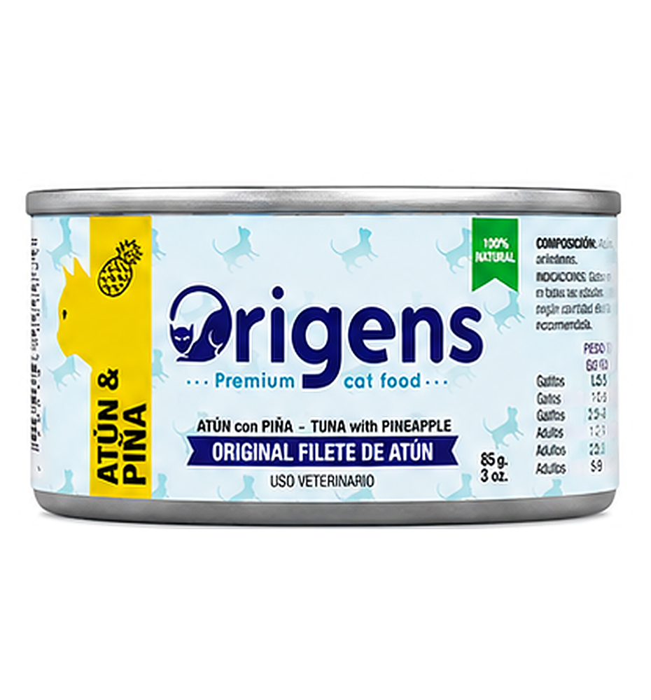 Origens Filetes Atún y Piña 85g | Alimento Húmedo
