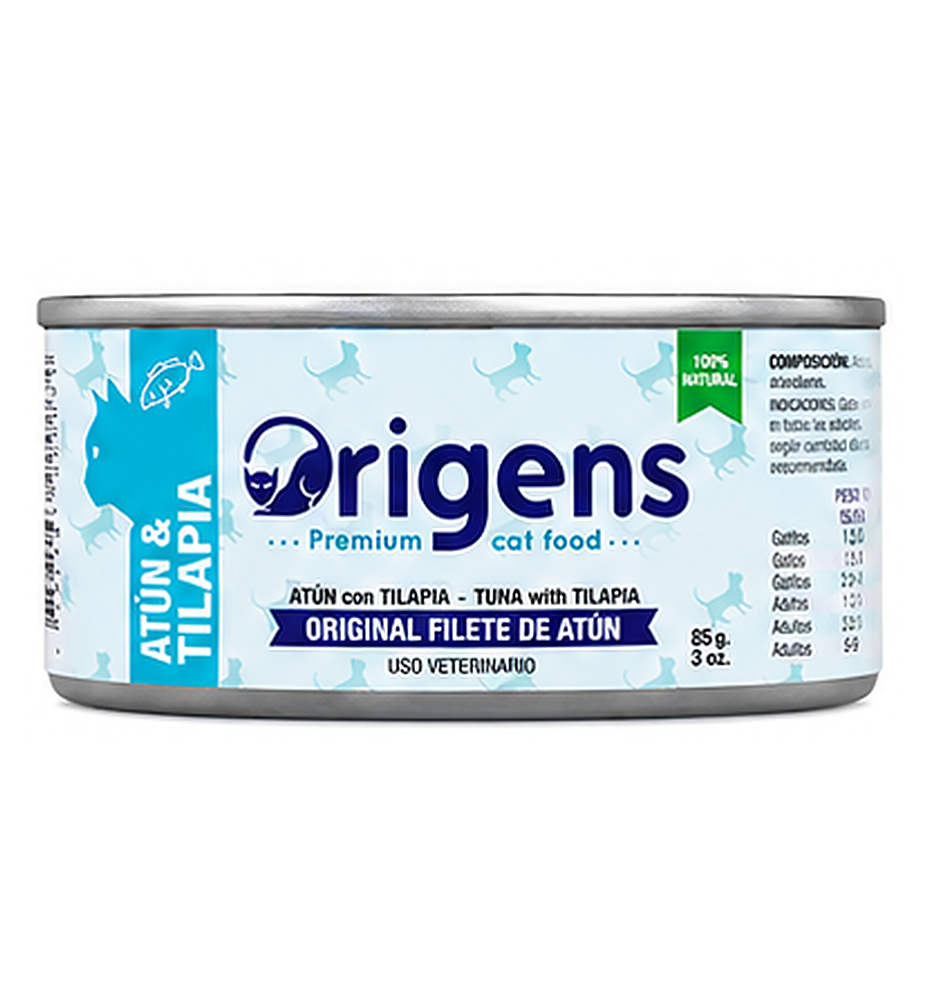 Origens Filetes Atún y Tilapia 85g | Alimento Húmedo