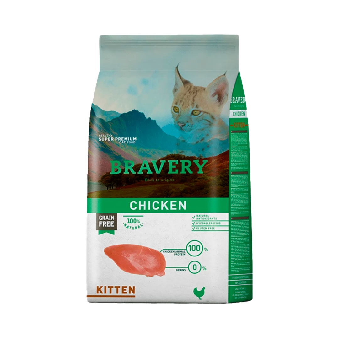 Bravery Kitten Pollo 2 Kg | Alimento Super Premium para Gatitos