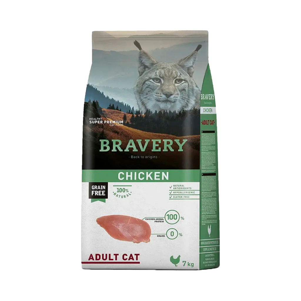 Bravery Adult Pollo Gatos 7kg | Alimento Super Premium