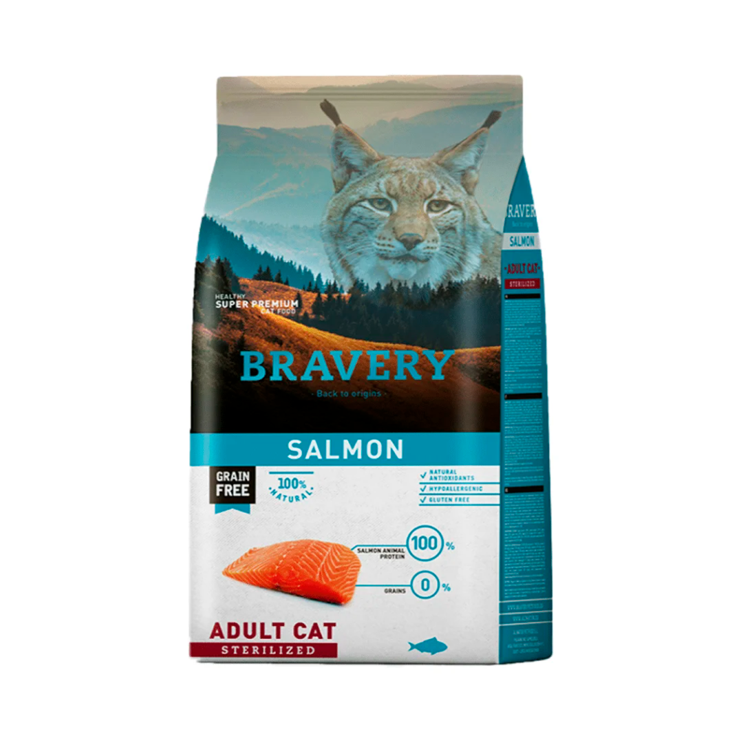 Bravery Salmón Gatos Castrados | Alimento Grain Free