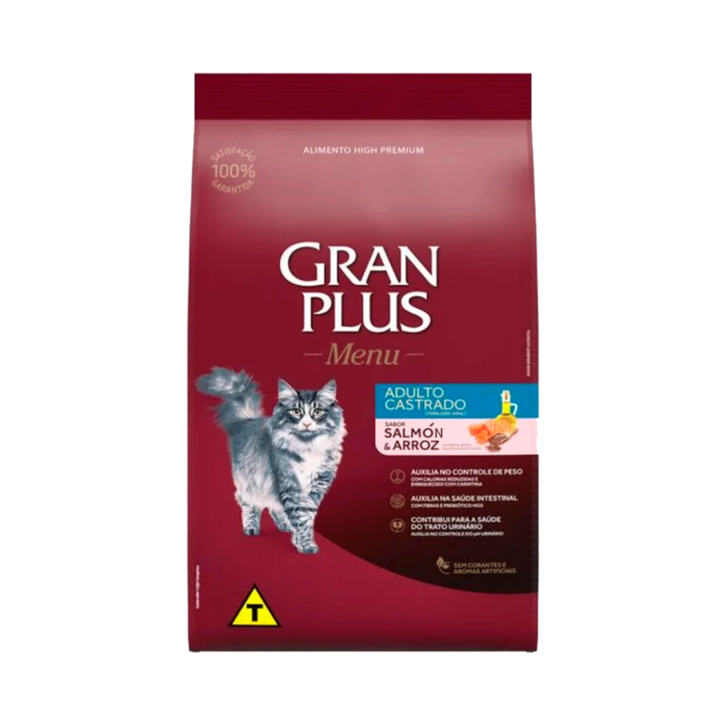 Gran Plus Gatos Castrados Salmón y Arroz | Alimento Premium