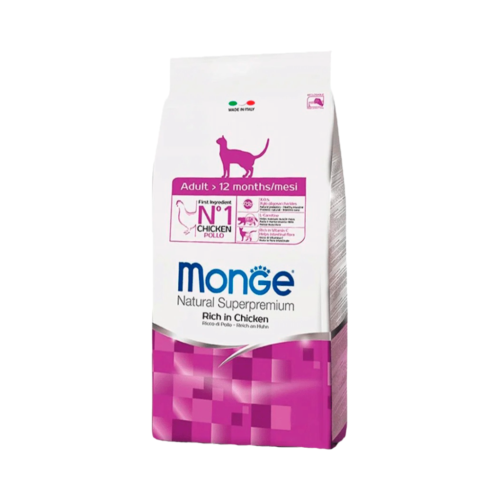 Monge Cat Adult Pollo 10kg | Alimento Super Premium Gatos