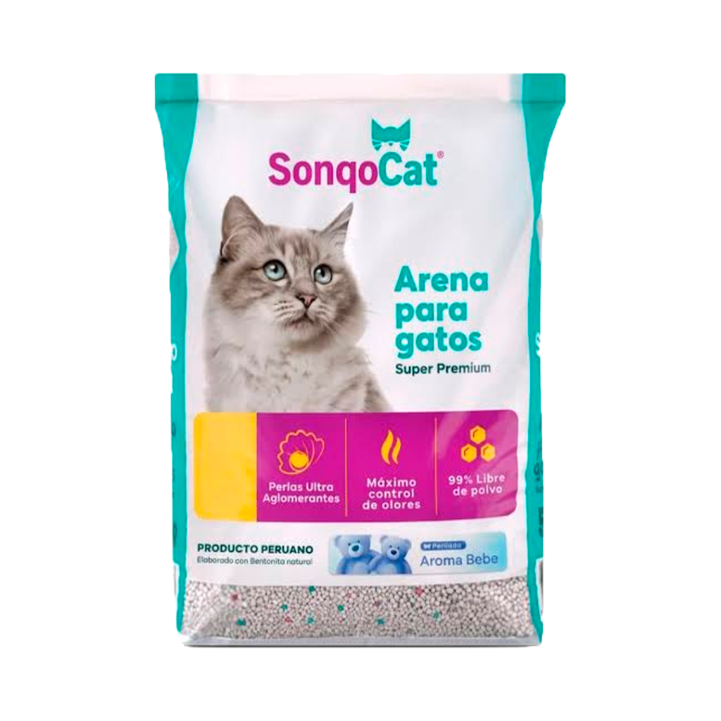 Sonqocat Aroma Bebé | Arena Aglomerante para Gato