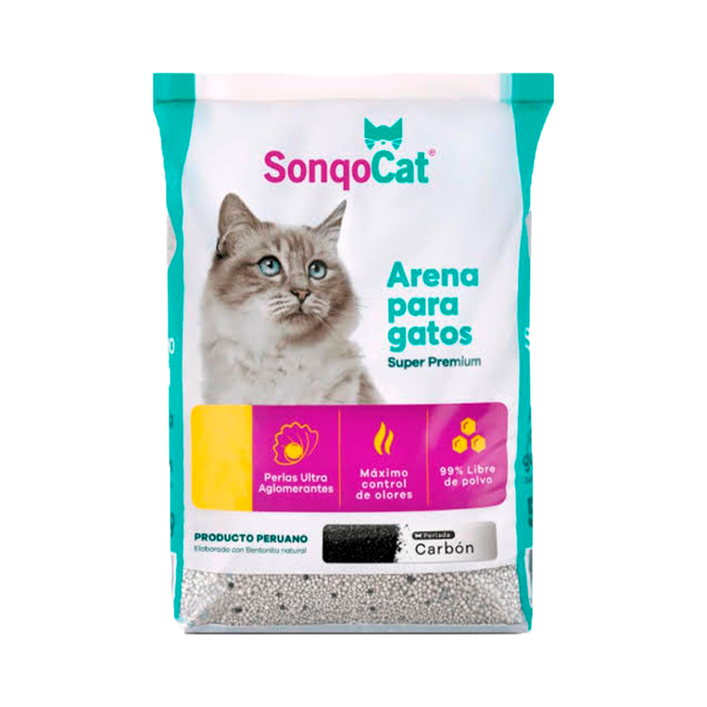 Sonqocat Carbón Activado | Arena Aglomerante para Gatos