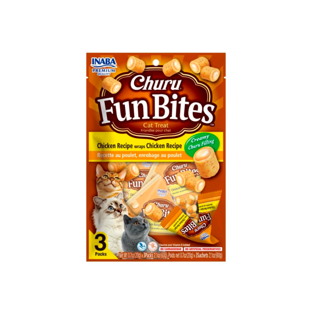 Churu Fun Bites Pollo 60g | Snack Relleno para Gatos