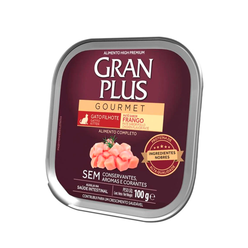 Gran Plus Gourmet Gatito Pollo 100g | Pouch para Gatitos