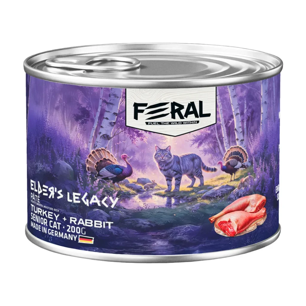 Feral Rawborn Senior Pavo y Conejo 200g | Paté Gatos